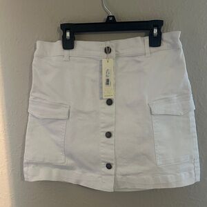 Copper Key Cream Button-Front Skirt